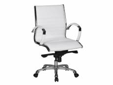 Finebuy chaise de bureau fauteuil de direction pivotant avec accoudoirs | chaise tournante - cuir véritable - réglable en hauteur - dossier ergonomiqu