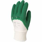 Gant de protection vert manutention en latex crêpé de qualité supérieure eurostrong 3810 (Pack de 12) Taille:7 - Vert - Coverguard