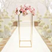Gojoy - Support de fleurs, cadre de fleurs, vases géométriques, 80 cm, pour mariage, fête, fenêtre, décoration de magasin (doré)
