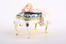 Keren Kopal Boîte à bijoux vintage style Fabergé