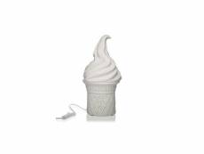 Lampe glace porcelaine blanche