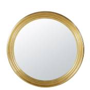 Miroir rond à moulures dorées D120