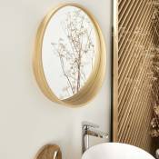 Miroir rond en bois D60 cm