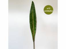 Pack de 12 feuilles de pilistra artificielles pour la décoration 98 cm en caoutchouc