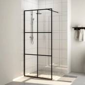 Paroi de douche avec verre esg transparent 80x195 cm Noir Vidaxl Black