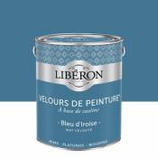 Peinture murs plafonds et boiseries Velours de peinture bleu d'iroise Liberon 2 5L