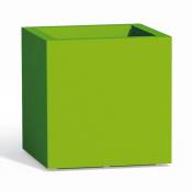 Pot de fleurs carré en résine h 40 mod. Cube 40x40 cm vert