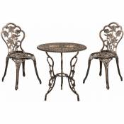 Set de bistro kit de bistro ensemble de table et de chaises de jardin fonte bronze brillant