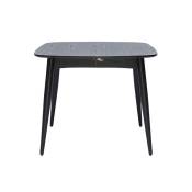 Table à manger extensible carrée en bois noir L90-130 cm nordeco - Noir