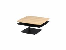 Table basse bois-noir - flamb - l 85 x l 85 x h 40
