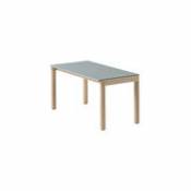 Table basse Couple / 84.5 x 40 x H 40 cm - Plateau grès réversible - Muuto bleu en céramique