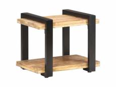 Table de chevet 50x40x40 cm bois de manguier brut