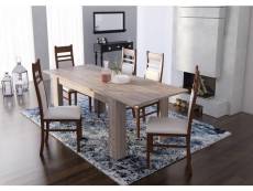 Table de salle à manger à rallonge, console à rallonge, table moderne avec rallonge, 140 / 200x88h75 cm, couleur chêne 8052773512220