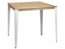 Table mange debout lunds 80x120x110cm blanc-vieilli. Box furniture CCVL80120108 BL-EV