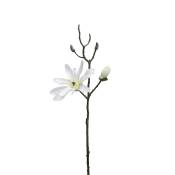 Tige de magnolia artificielle blanche H41