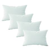 Vivezen - Lot de 4 oreillers, coussins de garnissage rectangulaires - 30 x 50 cm - Blanc Blanc