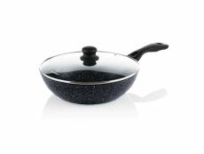 Westinghouse - poêle wok 30 cm - avec couvercle - marbre noir WCCW0009030MBB