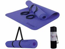 Yoga, pilates, fitness, tapis antidérapant avec sac de voyage -violet Wueps