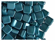 40pcs Tile Beads - Perles de verre pressées tchèques