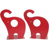 Aougo - Serre-livres en métal pour enfants motif éléphant