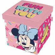 Arditex - Tabouret de Rangement Disney - Minnie - Rose