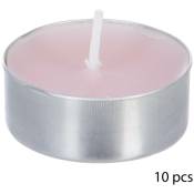 Atmosphera - Lot de 10 bougies parfumées rose 150g