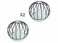 Balise solaire ezilight® solar deco ball pack de 2 lampes Balise solaire EZIlight® Solar deco ball Pack de 2 lampes