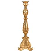 Biscottini - candélabre en bois avec finition feuille d'or antique fabriqué en italie
