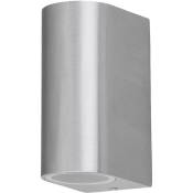 brossé verre en métal léger aluminium paroi extérieure de la lampe Chili L: 9,4cm B: 6,5 cm H, 14,5 cm IP44