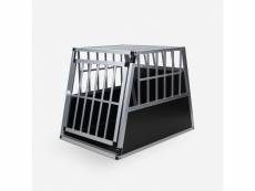 Caisse de transport pour chien cage rigide en aluminium 65x91x69cm skaut l