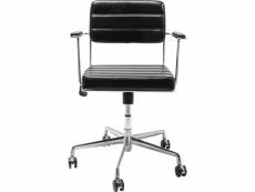 "chaise de bureau pivotante dottore noire kare design"