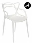 Chaise empilable Masters / Lot de 4 - Kartell blanc