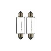 Cyclingcolors - 2x Ampoule navette transparent 24V 18W 15x44mm SV8.5 universelle camion fourgon camping car voiture moto tracteur