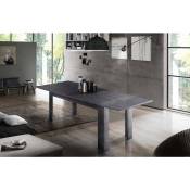 Dmora - Table de salle à manger extensible, Made in Italy, Table moderne avec rallonges, Console extensible, 160 / 210x90h75 cm, couleur Gris