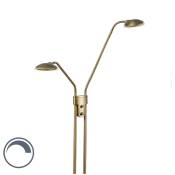 Eva - led Dimmable Lampe de lecture variateur inclus - 2 lumière - h 1465 mm - Bronze - Moderne - éclairage intérieur - Salon i Chambre - Bronze