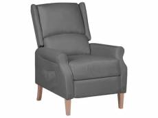 Fauteuil inclinable gris clair tissu