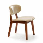 FEI Confortable Chaises en bois massif à manger chaise