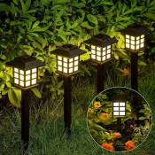 Fei Yu Lot de 12 lampes solaires étanches pour jardin,