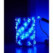 Guirlande cascade intérieur 200 LED - 150 cm - Bleu