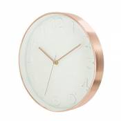 Horloge Ronde Deco Chic - Diam. 30,5 cm - Blanc