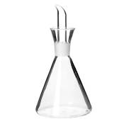 Huilier ou vinaigrier conique en verre transparent