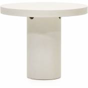Kave Home - Table ronde Aiguablava en ciment blanc