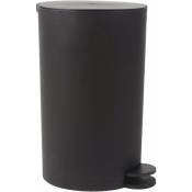 King Home - poubelle 3 l en polypropylène noir avec pédale