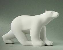 L'ours blanc, de Pompon - H. 6 cm -figurine en résine