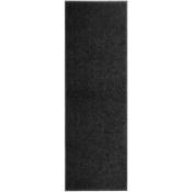 Paillasson lavable Tapis de salon Style Moderne - Tapis de sol Noir 60x180 cm BV839993