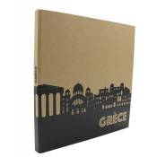 Panodia - Album Photo 60 pages – Album Photo Traditionnel Voyage Grèce – Album Photo Noir de 60 pages blanches– Album Photo Travel Grèce – Fabriqué