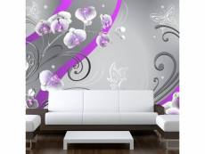 Papier peint intissé fonds et dessins purple orchids