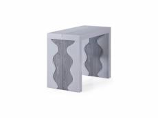 Paris prix - console extensible "astrida" 50-200cm chêne & gris laqué