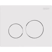 Plaque de commande blanche double Sphère Ingenio - Pour bâti-support - Siamp