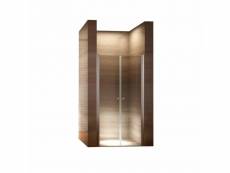 Porte de douche 76x180 - hauteur 180 cm - verre de sécurité transparent